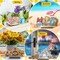 12 Sets Interchangeable Seasonal Diamond Art Tabletop Decorations Holiday Diamond Art Painting Kit with Wood Base for Valentines Easter Winter Spring Holiday Table Decor(Classic Style)